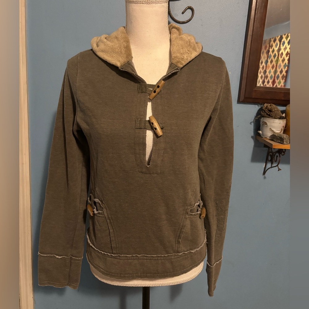Vintage, Y2K, Urban Behavior, Olive Green, Hoodie